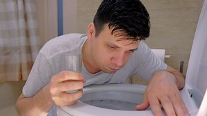 Portrait Man Vomiting Toilet Drinking Water Stock Footage Video (100% Royalty-free) 1040318447 | Shutterstock