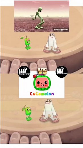 DAME TU COSITA GREEN Alien DANCE V's Cocomelon Theme - But In My Singing Monster #shorts