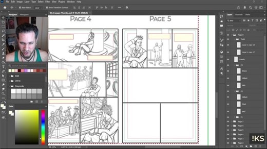 Orange Agents: historical fiction comic book layouts