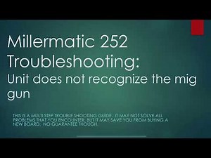 Mig Gun troubleshooting #Millermatic 252 #welding