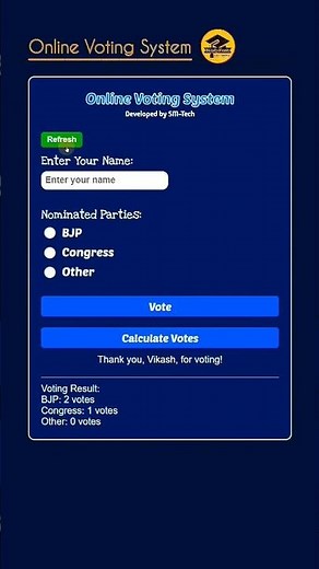 Online Voting System #coding #programming