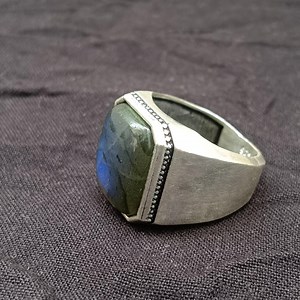 Handmade Labradorite Statement Ring, 925 Sterling Silver, Boho Rustic - Etsy