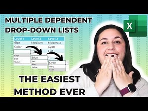 Multiple Dependent Drop-Down List in Excel | NEW Simple Method | Works with multiple rows