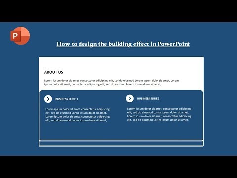 How to design the building effect in PowerPoint