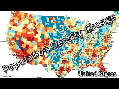 U.S population density (1990 - 2020)