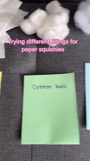 Trying different fillings for paper squishies!! Idea from @lovely.papersquishy1🌻🪴#fidgettoys #papersquishies #xoxocloudyfidgets