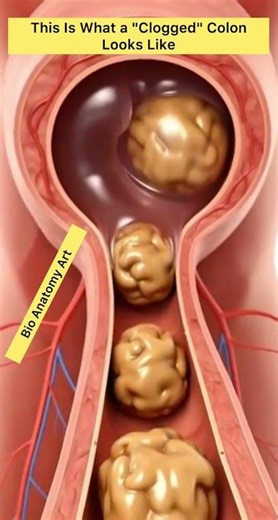 This Is What “Clogged” Colon looks Like | Bio Anatomy Art | Gut Health