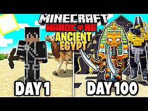 I Survived 100 Days in ANCIENT EGYPT in Hardcore Minecraft