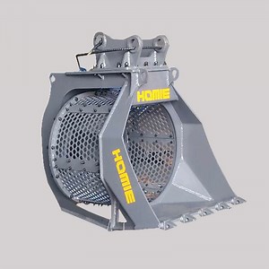 [Hot Item] Good Performance Excavator Rotating Crushing Bucket Rotary Screen Bucket