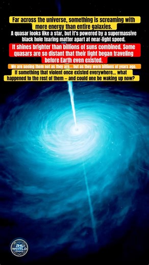 The brightest screams in the universe. #Quasar #BlackHole #UniverseMystery