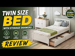 Twin Size Bed with Storage Drawers Review | Best Wooden Platform Bed for Small Spaces?