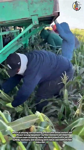 Corn Harvesting Machine Magic 🌽 #Farming #Agriculture