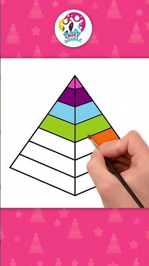 🔺 How to Draw a Pyramid Step by Step! ✏️ #shorts #drawing #drawingforkids #howtodraw
