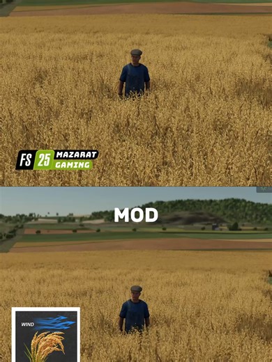 🌾Bring your fields to life in Farming Simulator 25! The Crop Wind Booster is a visual immersion mod designed to enhance the realism of your farm. It automatically boosts crop waving animations, bringing a natural breeze to your gameplay. Say goodbye to static fields and enjoy the dynamic movement of your crops as the wind blows through them.