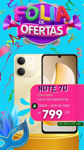 🏆RECIFE IMPORTADOS | XIAOMI IPHONE IPAD on Instagram: "*🎉FOLIA DE OFERTAS🎉* *✅VÁLIDO APENAS 11/02/2026✅* 📲*XIAOMI* ✅ 1 ANO DE GARANTIA 📲Redmi A5 128GB 4GB -💰649,00 📲Redmi 15C 128GB 4GB -💰699,00 📲Redmi 15C 256GB 8GB -💰879,00 📲Redmi Note 15 128GB 6GB -💰1.179,00 📲Redmi Note 15 PRO 4G 256GB 8GB -💰1.599,00 📲*POCOFONE* ✅1 ANO DE GARANTIA 📲POCO C71 64GB 3GB -💰499,00 📲POCO C71 128GB 4GB -💰649,00 📲POCO C85 256GB 8GB - 💰929,00 📲POCO M8 PRO 512GB 12GB -💰2.249,00 📲POCO X7 PRO 5G 512G
