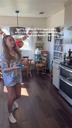 Ashley James on Instagram: "The truth? It’s not just the kids. It’s me too. 🫣 I pick up my phone to read a text and before I know it I’m down some rabbit hole about how to make the perfect casserole. I don’t even really like casseroles. 🤣 If you’re like me and need a little help putting the phone down and staying off it, The Brick is a game changer. Here’s how it works: The Brick syncs with your phone and lets you “brick” (lock) the apps that distract you most. The real the kicker?? You have t