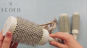 Ecoed 3 in 1 Round Hair Brush Set - Naturally Degradable & Luxury Quality Brushes for Blow Drying, and Precise Heat Styling - Light weight & Sleek Design for Smooth Hair and Volume.