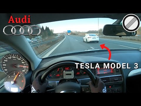 Audi A6 2.7 TDI Quattro Acceleration Top Speed Autobahn POV Drive