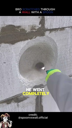 He Scratched Through a Concrete Wall With a Spoon 😲