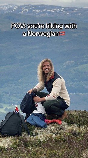 Yes or No to a hike with your Norwegian?🇳🇴👀🤞#norwegians #mrscandinavia #thegoodthing #jordal