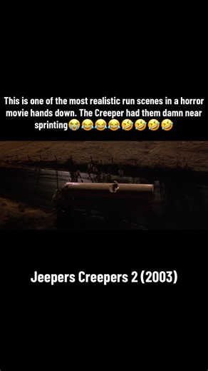 Yo the black girl in the grey hoodie moving😭😭😭😭she was PUSHING!🤣that stride went crazy😭😭😂😂😂she was LOCKED INNNN😂I’m so glad she survived #jeeperscreepers2 #jeeperscreepers #2000s #horror #scaredforlife