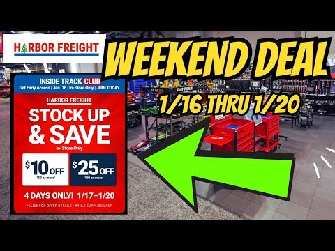 Harbor Freight $25 OFF $100 or MORE!! Weekend Deal!
