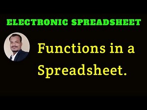 Functions in a spreadsheet | Functions in a Open office Calc | spreadsheet functions | By Ravi sspet
