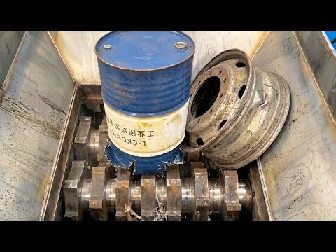 Heavy Shredder vs Barrel and Steel Rim! Extreme Shredding machine Experiments