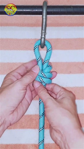 Knot rope tip diy at home 💡 Simple knot for tying 3