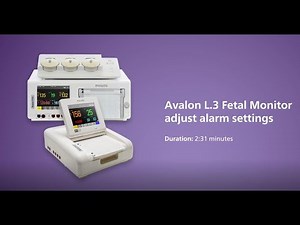 Philips Avalon L.3 Fetal Monitor adjust alarm settings