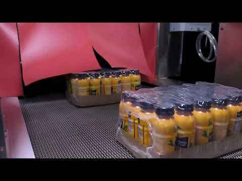 Shrink Wrap Trays of Bottles with Polypack