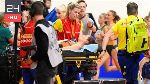 Nagyot esett, elájult, kórházba szállították a holland futót a fedett pályás Eb-n | 24.hu