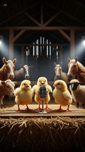 Three Baby Chicks Singing “APT” Like Tiny Superstars #APT #DreamScreenAi