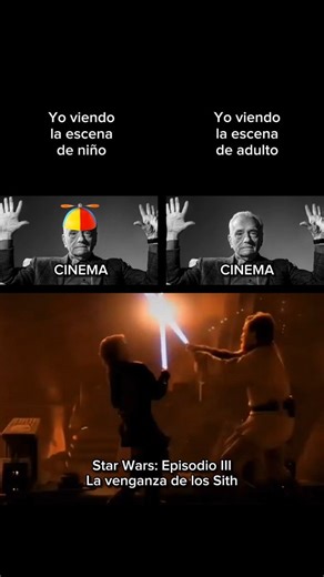 🎬 Cinema Cracks 🎬 on Instagram: "Obi Wan Kenobi vs Anakin Skywalker #starwars #revengeofthesith #obiwankenobi #darthvader #nostalgia"