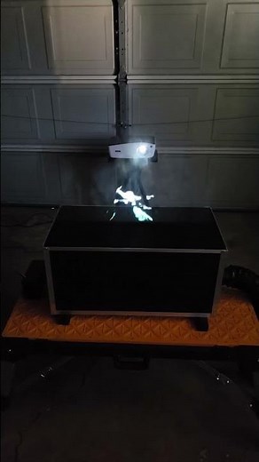 Epic Star Wars Hologram Battle Projected On Vapor From A Fog Machine