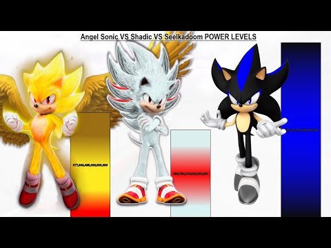 Angel Sonic VS Shadic VS Seelkadoom POWER LEVELS - Sonic 1 / Sonic 2 / Sonic 3 / Sonic 4