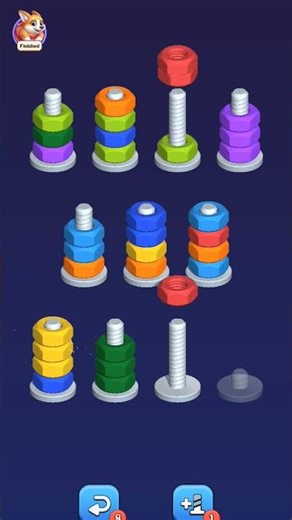 Nuts Color Sort: Sorting Games Level 74 by Guru Games #sortinggames #sortingcolor #sortingchallenge