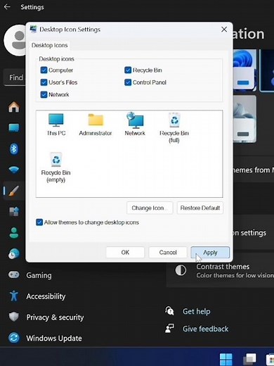 How to get This PC, Control Panel, Network, Recycle bin icon on desktop! #shorts