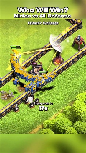 100 Minions vs All Level 1 Defense 🔥 | Clash of Clans Shorts#clashofclans #shorts