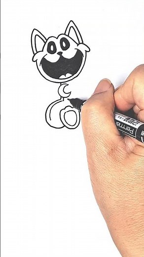 How To Draw CatNap From Poppy Playtime | Easy For Kids And Toddlers Step By Step