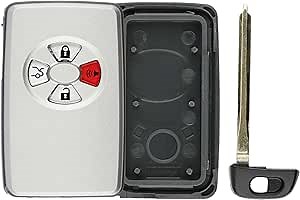 KeylessOption Keyless Remote Smart Car Key Fob Case Shell Outer Cover Button Pad Housing For HYQ14AAF