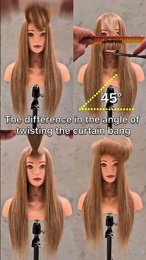 Curtain Bangs Styling Hack | Angle Twist Technique Explained #hairgoals