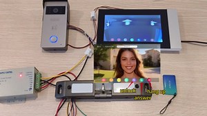 MENGQI-CONTROL LCD Video Door Intercom Access Control System Electric Strike Push Rod Lock for Panic Bar& Power Unit Full Kits Cards Phone App Remote Open