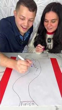 DIY Marker Line race challenge #couplechallenge #diygames #games #Shorts