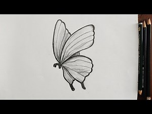 تعليم رسم فراشه جميلة جداً | رسم سهل جدا للمبتدئين خطوة بخطوة بالرصاص