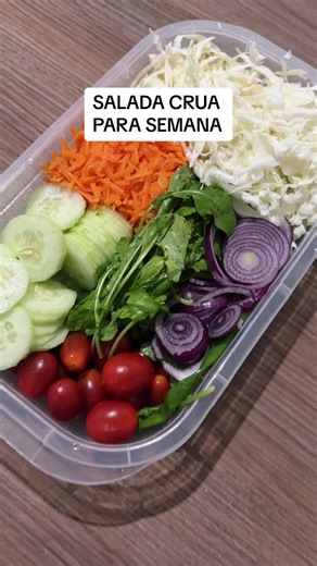 Salada crua para a semana. Dica incrivel do @Bruno Nutricionista Esportivo #lifestyle #dica #salada #alimentacaosaudavel