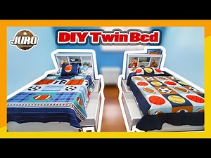 DIY Twin Bed with Drawers and Bookcase Headboard | JURO Workshop