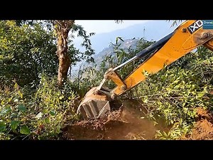 JCB Hilly Road Construction | Narrow Hilly Road Work