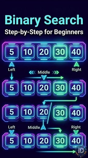 Binary Search Algorithm Explained Step by Step (Beginner Friendly) #coding #binarysearch #algorithm