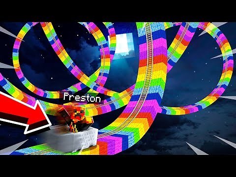 LONGEST MINECRAFT RAINBOW Roller Coaster Challenge! (MCPE)